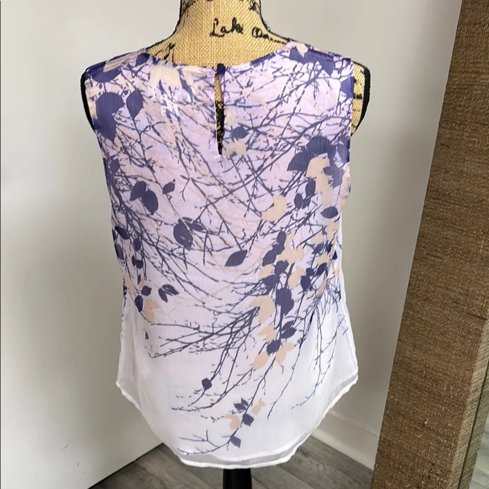 Coldwater Creek Purple Sleeveless Lined Blouse - Picture 3 of 9